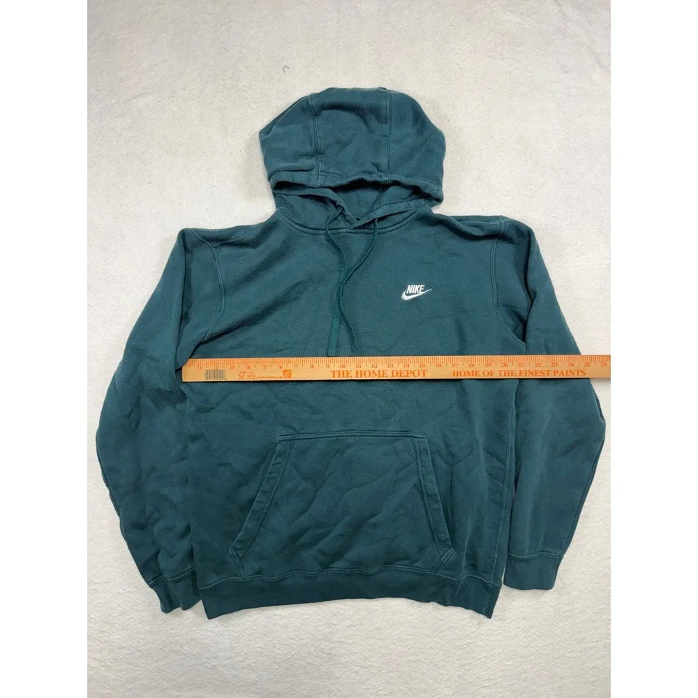 Nike Sportswear Club Fleece Hoodie Mens Medium Teal Green Pullover BV2654-301